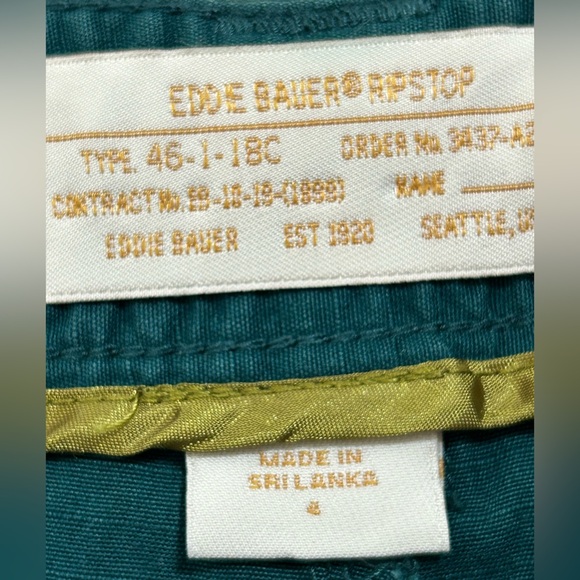 Eddie Bauer Teal Women's Ripstop Drawstring Cargo 100% Cotton Shorts Size 4 - Picture 6 of 9